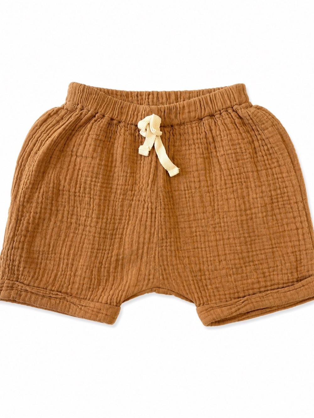 Wild Wawa Gauze Cotton Shorts 3-6M Camel EUC